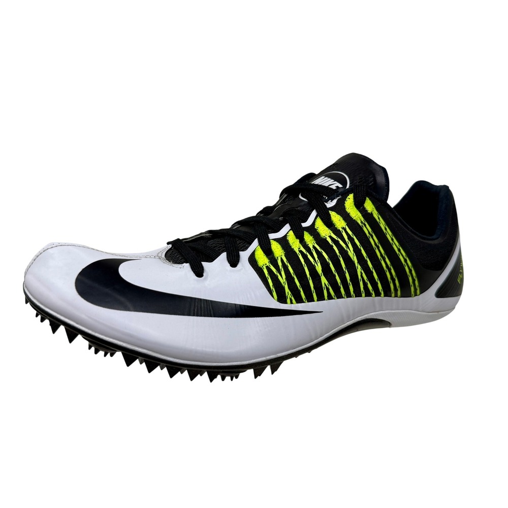 Nike Zoom Celar 5 Track Sprint Racing Spikes Shoes White Black Volt Us Men's 11 View 2